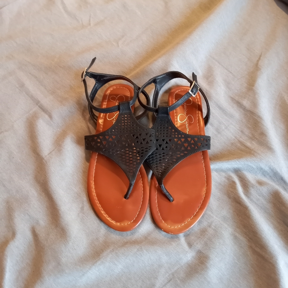 Jessica Simpson Black Sandals Size 9